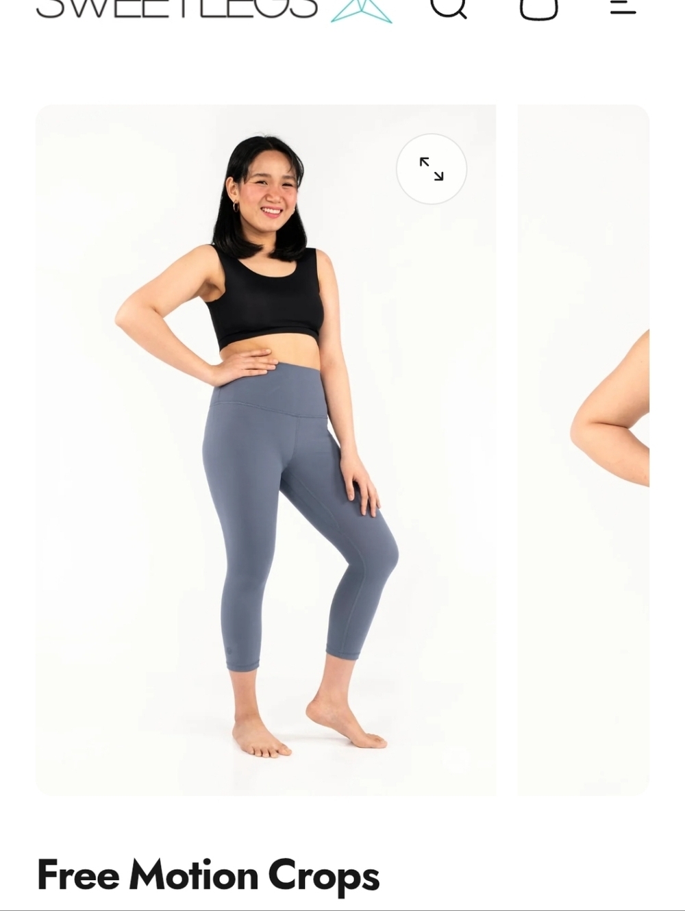 NWOT Sweetlegs Free Motion Crop Leggings - MYSTIC